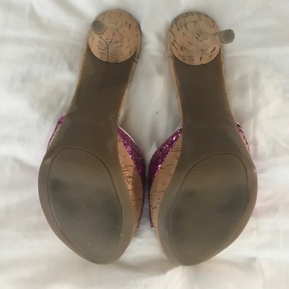 Guess Pink Glitter Heels size 8.5 - Picture 3 of 6